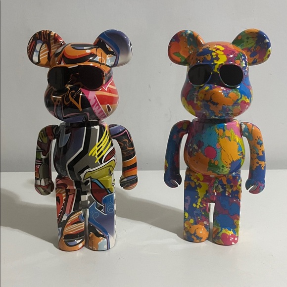 2 MINI B5+ SPEAKERs Colorful Abstract Bear - Picture 1 of 7